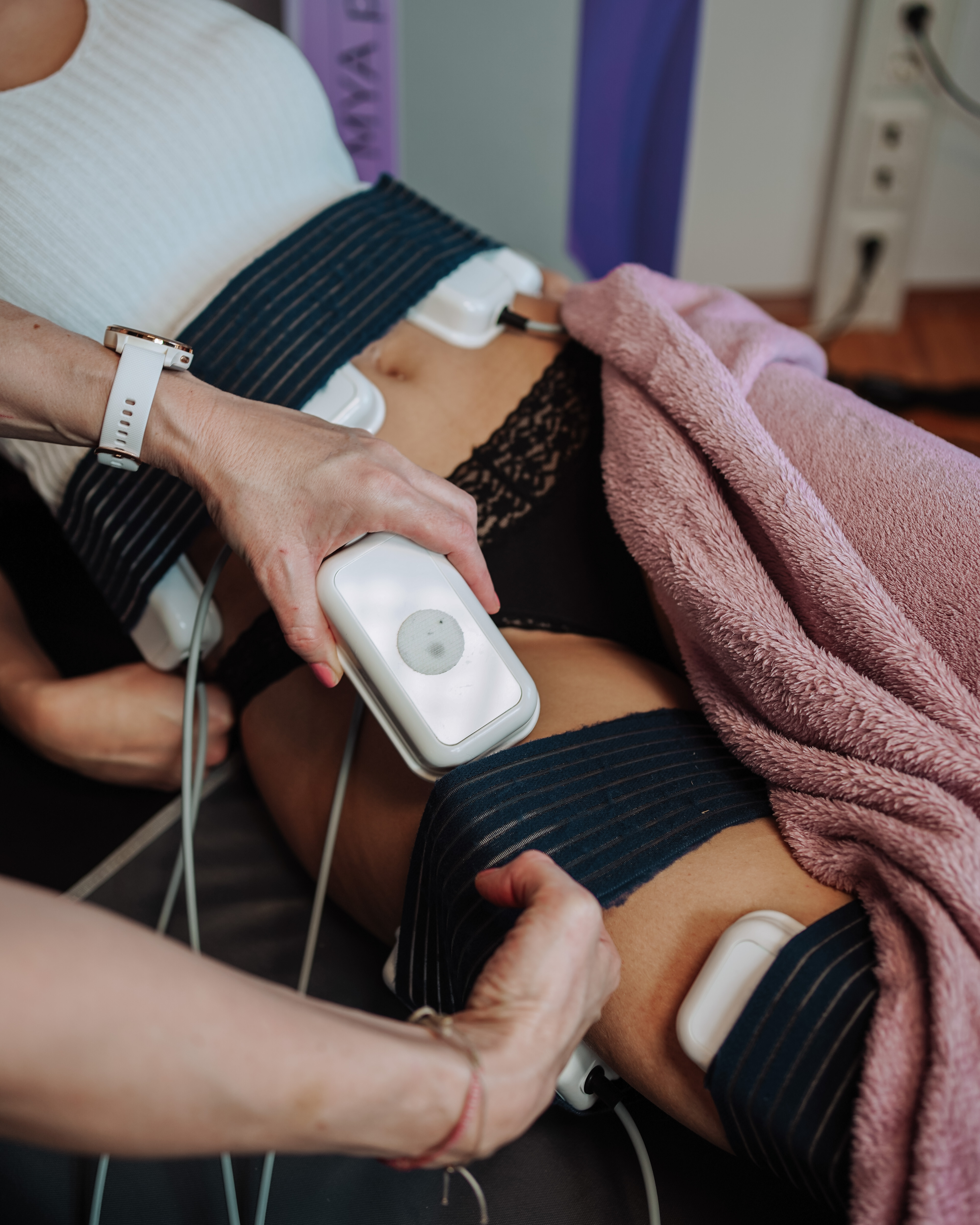 Ultrahangos testkezelés fekve